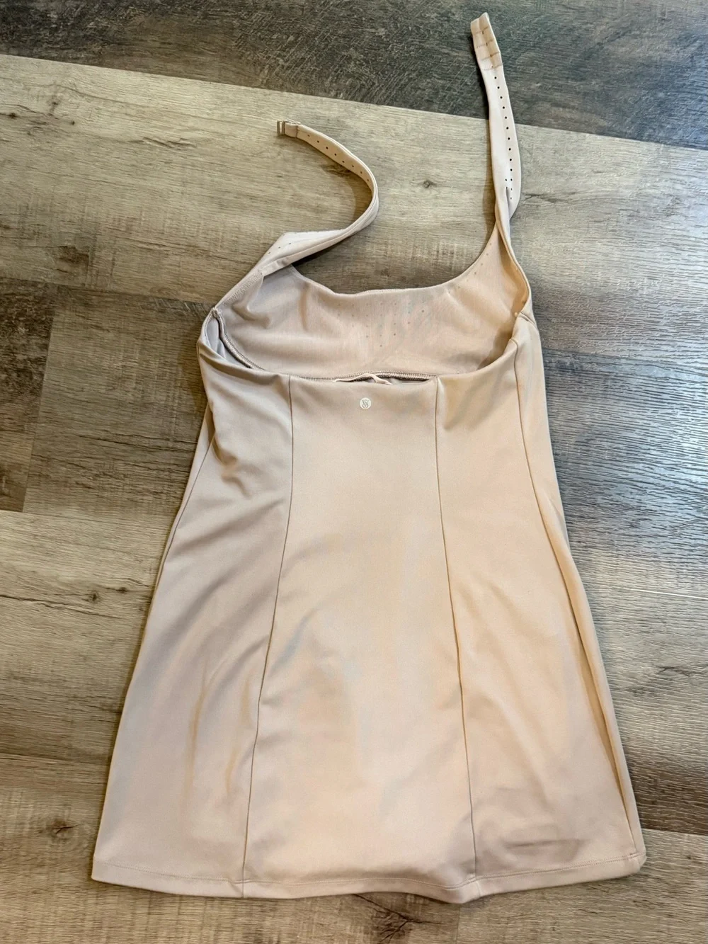 Victoria's Secret Essential Perforated Halter Dress Bare Taupe Size Small